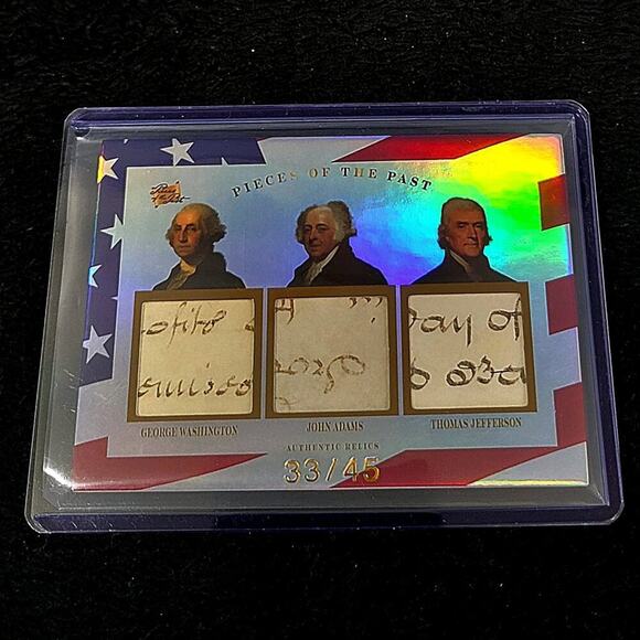 Authentic Presidents Washington, Adams and Jefferson Handwriting Relics History - Picture 1 of 6
